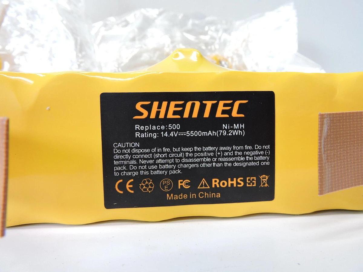 (2) Shentec 5500mAh High Capacity 14.4V Battery Compatible with iRobot Roomba