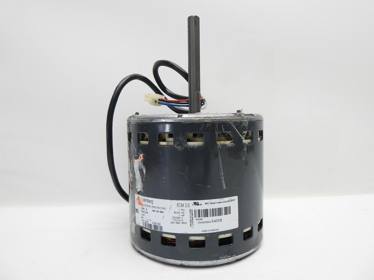 Genteq V36190 Direct Drive 1 HP Blower Motor: 5SME39SX S4058, 1PH, 120/24 - NEW