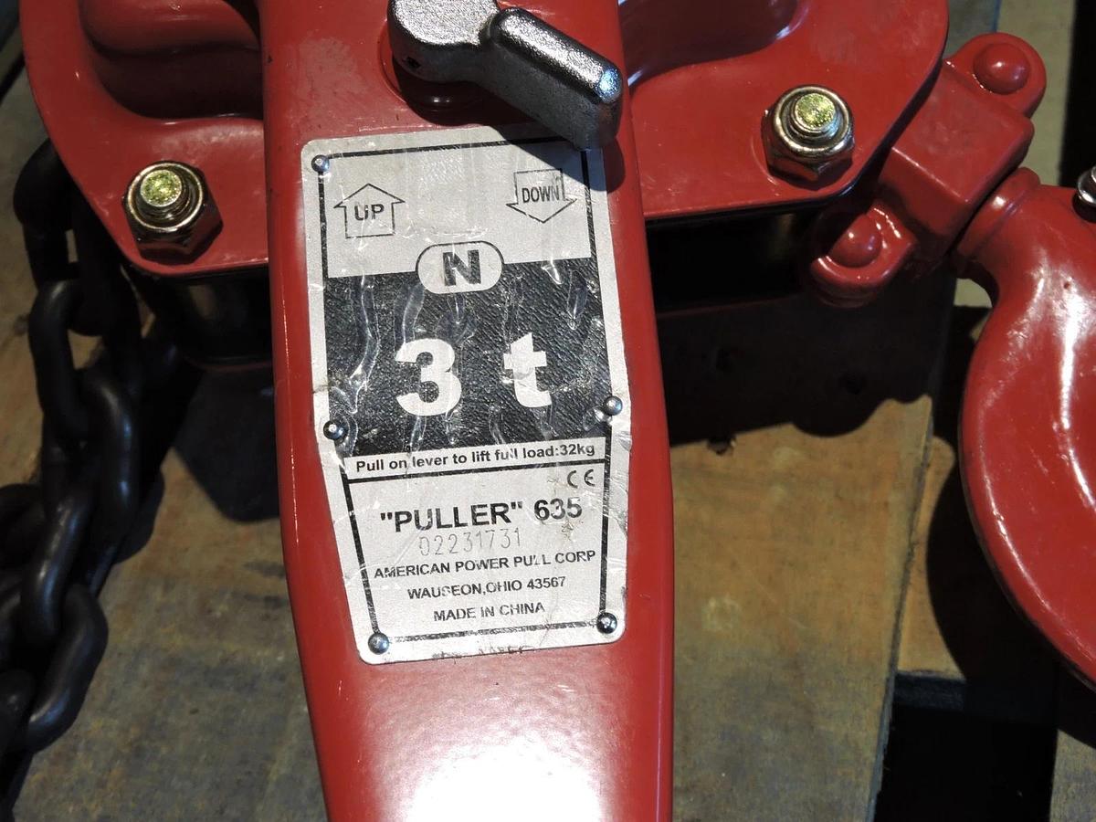 American Power Pull 635 Chain Puller 3T 635 - NOB NEW!