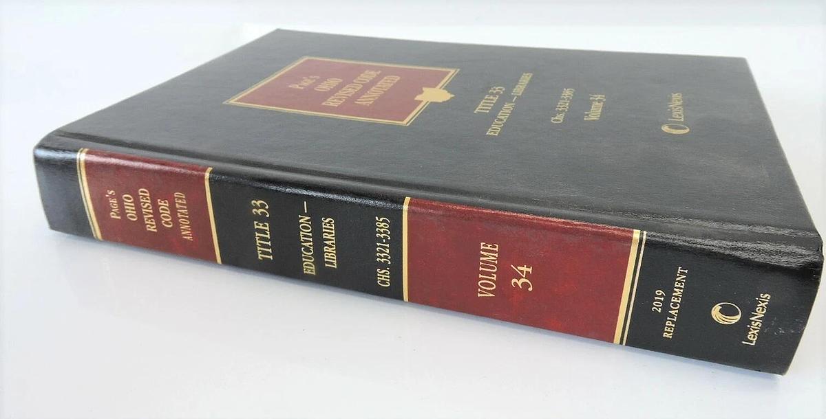 Page's Ohio Revised Code Annotated Title 33 CHS. 3321-3385 Volume 34 LexisNexis