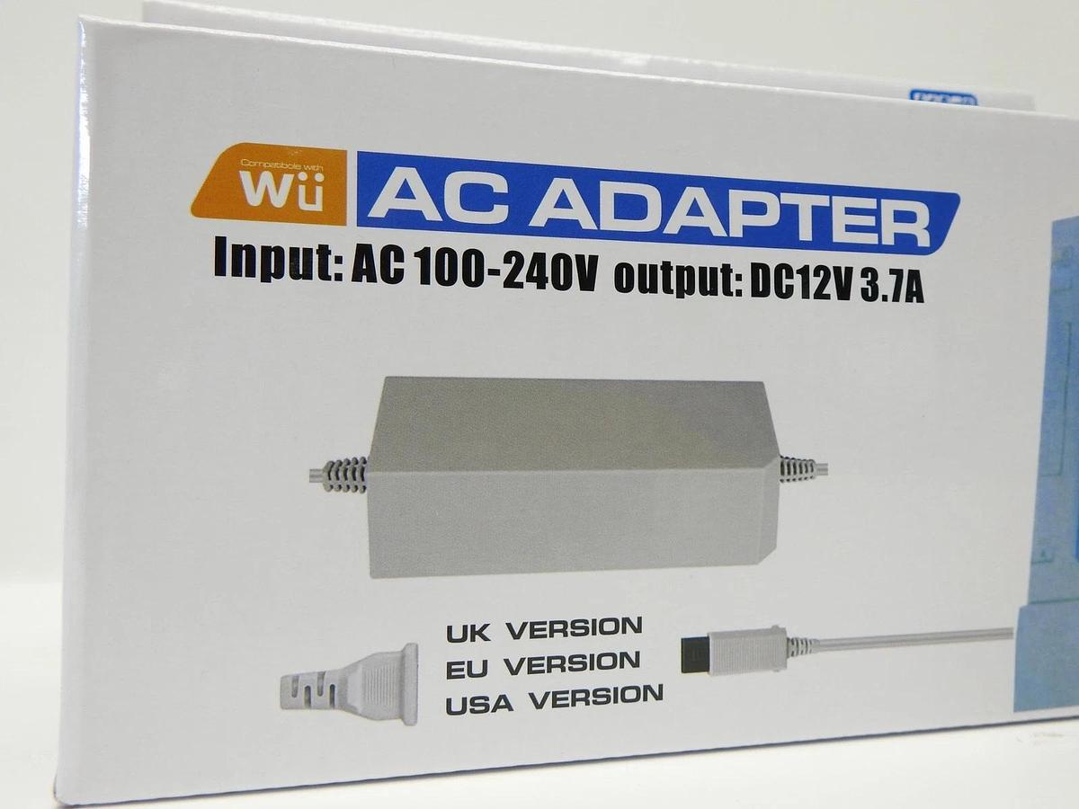 WU AC Power Adapter for Nintendo Wii replaces RVL-002 AC AC 100-240V / DC12V 3.7