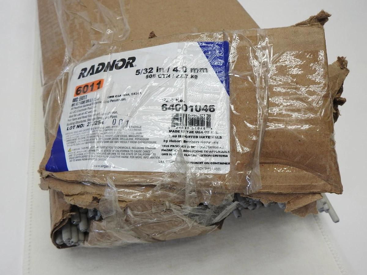 Radnor 64001046 5/32" X 14" E6011 Carbon Steel Electrode 50 lb box - NOB NEW!