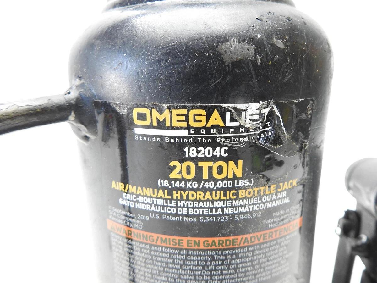 Omega 18204C 20 Ton Air Bottle Jack, Forged Base Only - BULK NEW