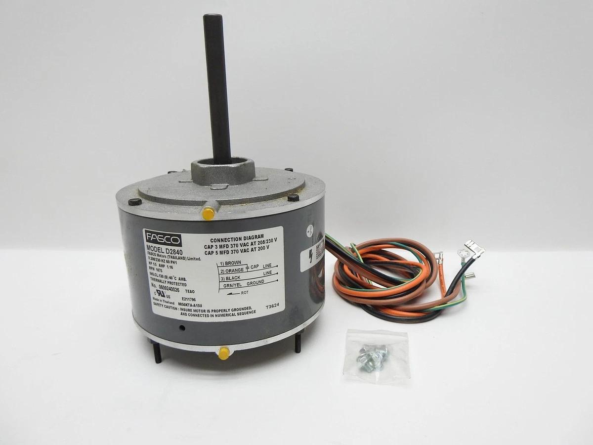 Fasco D2840 5.6" 1/5 Horse Power Condenser Fan Motor S88-601 - NOB NEW!