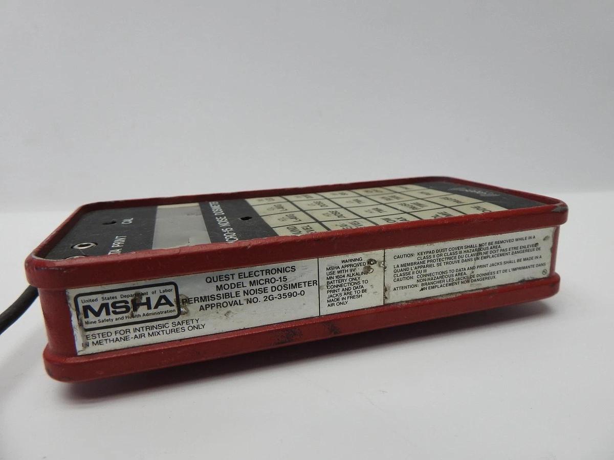 Quest Electronics Model Micro-15 Permissible Noise Dosimeter - Used