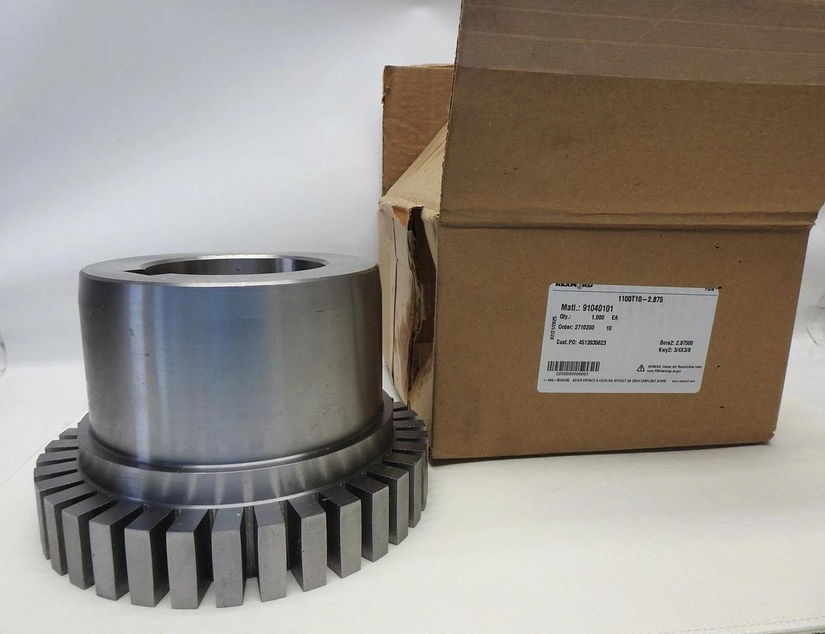 Rexnord 91040101 BORE: 2.87500 , 3/4X3/8 1100T10-2.875 Gear Coupling Hub NOB NEW