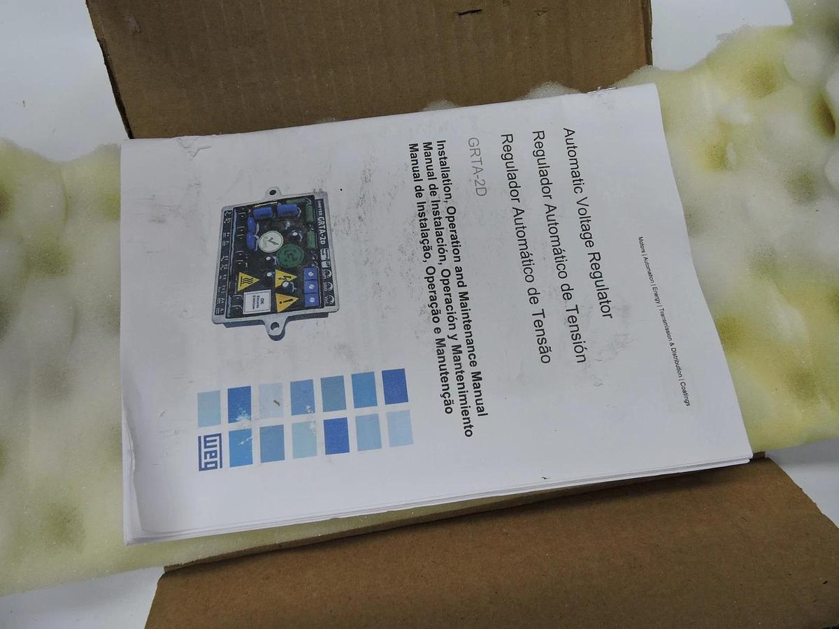WEG Gmeyer GRTA-2D Automatic Voltage Regulator Board WEG# 10670057 - NOB NEW!