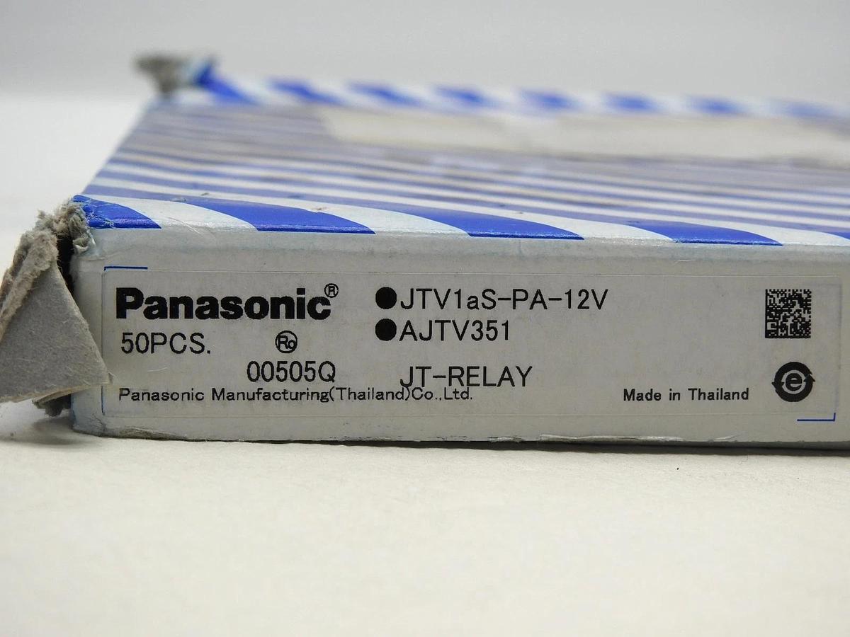(50 pcs) Panasonic JTV1aS-PA-12V General Purpose Relay AJTV351 JT-Relay 30A 277V