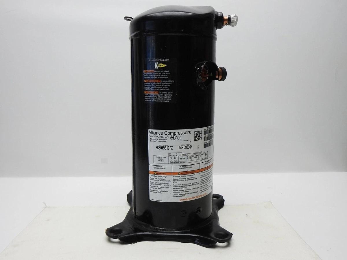 Alliance Compressor SCS049B1CPZ Scroll ZP49K7E-PFV-833 ZP49K7E-PFV 230V- NEW