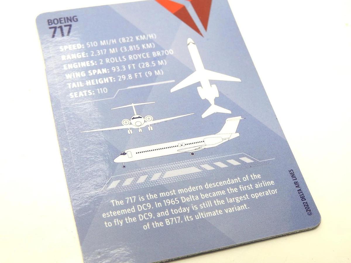 Delta Airline Card No.52 Boeing 717 Pilot Trading Card ~NEW NICE~