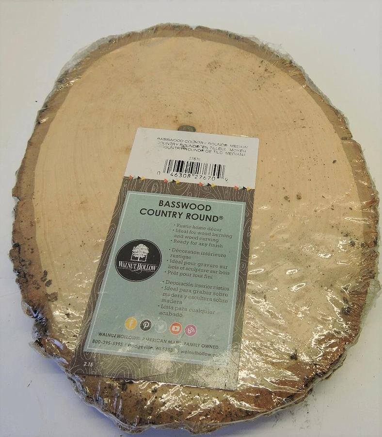 Basswood Country Round Plaque-7" To 9" Wide 046308276709 NEW