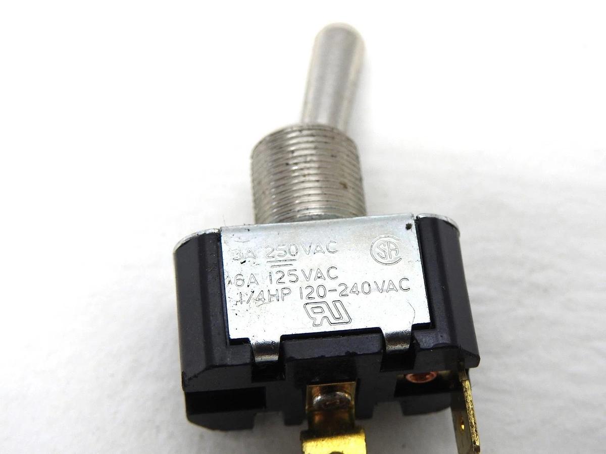 OEM Carling Toggle Switch On/Off 6A 125VAC, 1/4 HP 120-240VAC, 3A 250 VAC - NEW