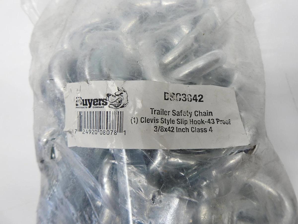 Buyers Products - BSC3842 3/8x42 Inch Class 4 Trailer Safety Chain w/ 1-Clevis
