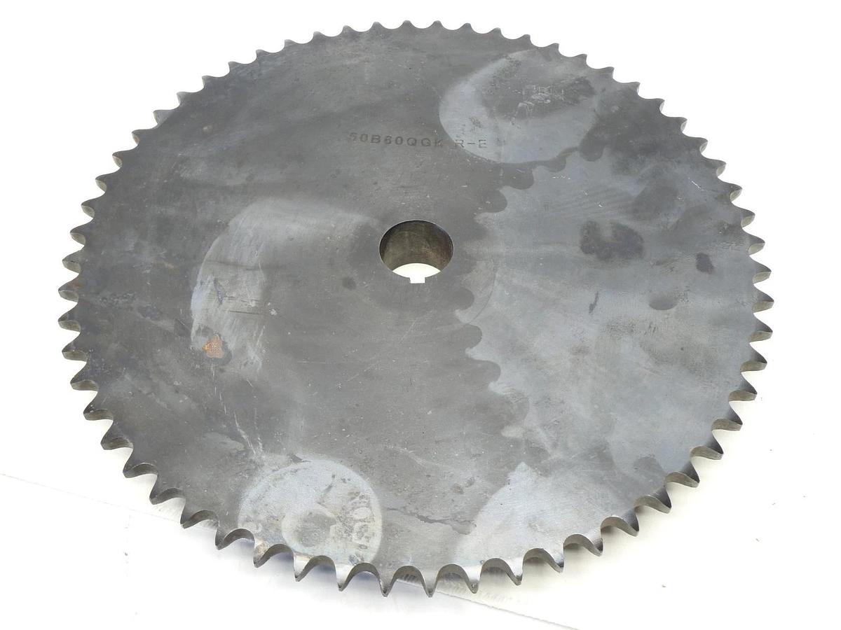 50B60 Minimum Bore Roller Chain Sprocket, Single Strand 3/4" Stocked Bore, 60T