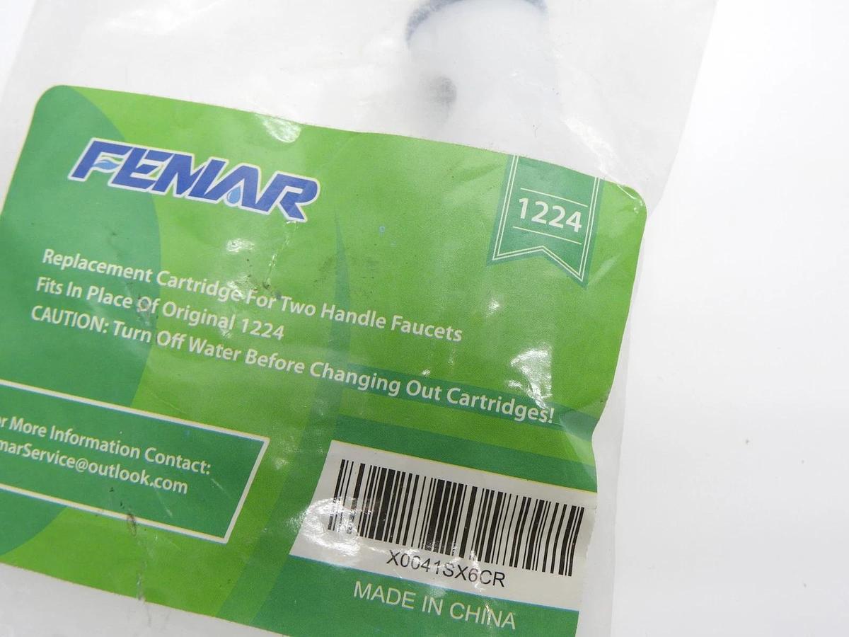 (2/pk) FEMAR 1224 Faucet Cartridge Replacement Fits Moen Two-Handle Faucets