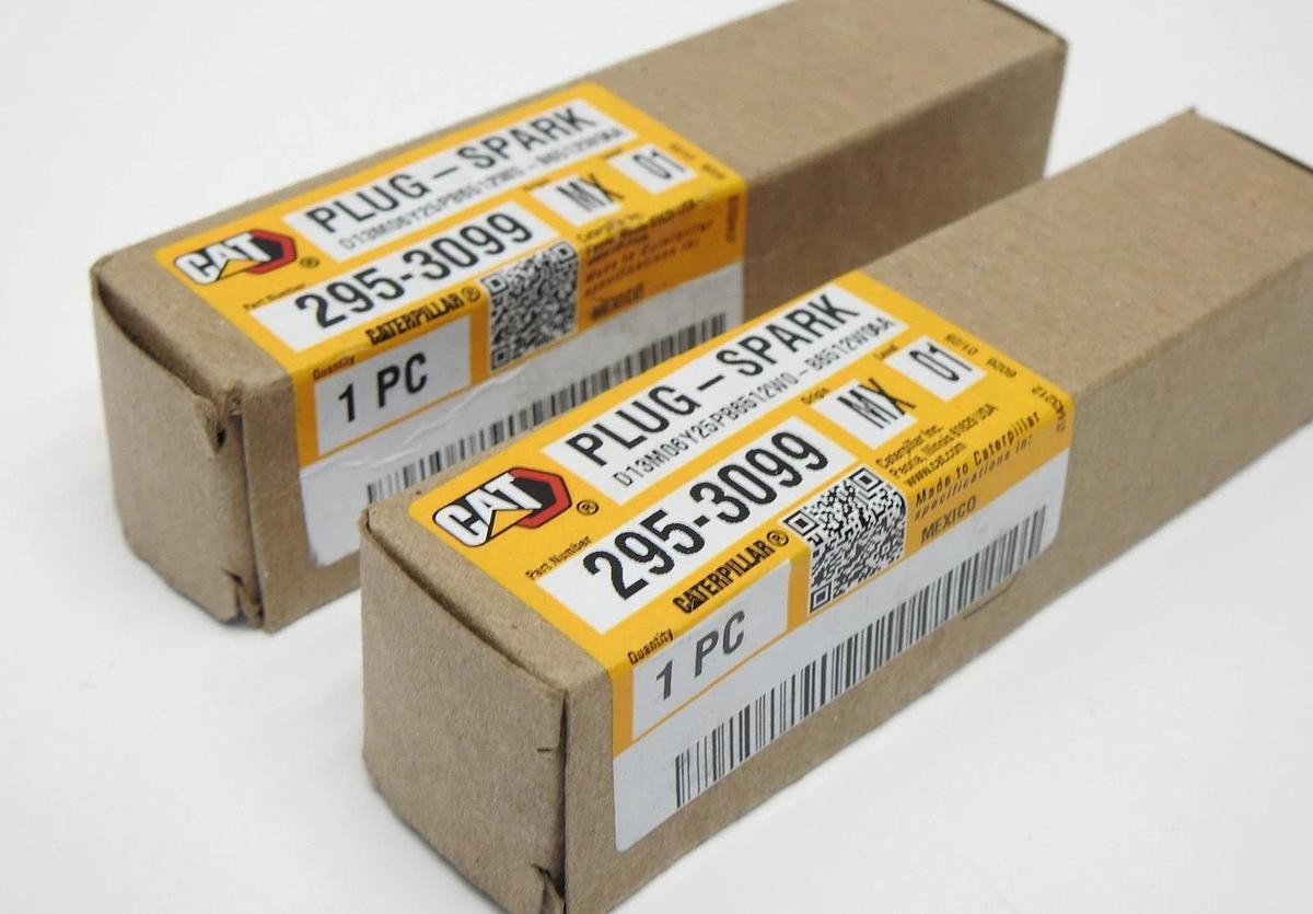 QTY 2: Genuine CAT Spark Plugs 295-3099 OEM NEW in Box!