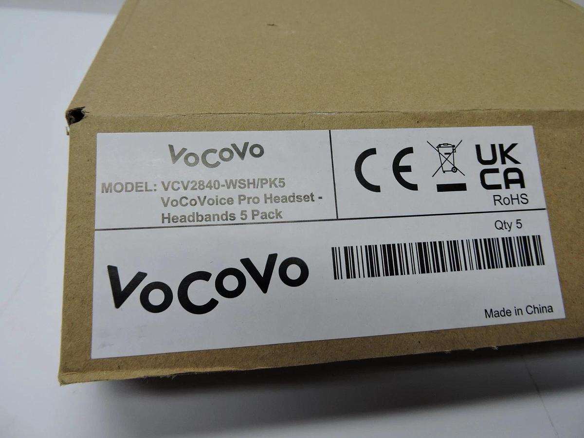 VocoVo VCV2840-WSH - REPLACEMENT HEADBAND FOR PRO VOICE HEADSET (PACK OF 5) NEW!