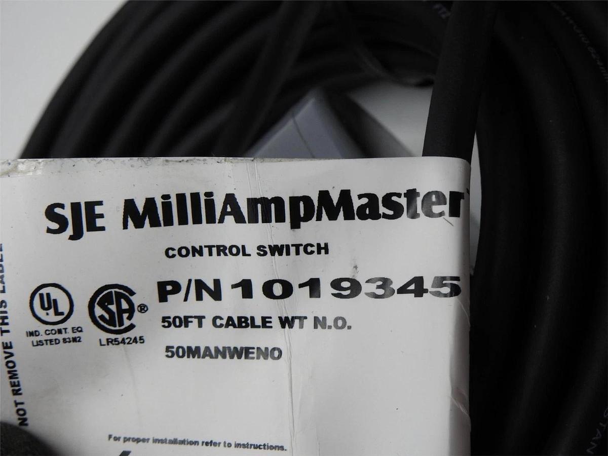 SJE RHOMBUS 1019345 MilliAmp Master Control Switch 30’ Cable 50/60 Hz - NOB NEW!