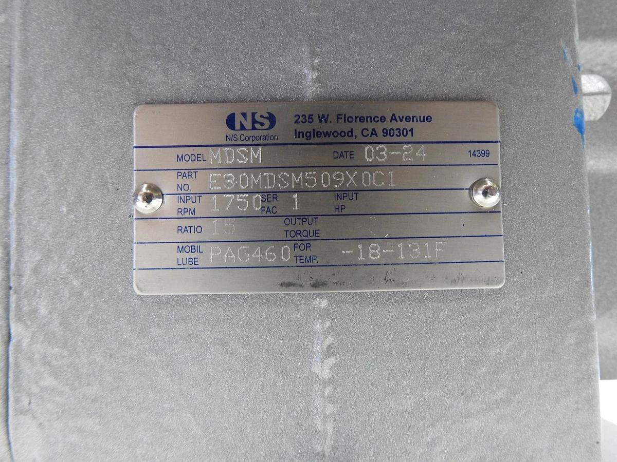N/S E30MDSM Gearbox MDSM E30MDSM509X0C1 1750 RPM NS Gearbox - NOB NEW!