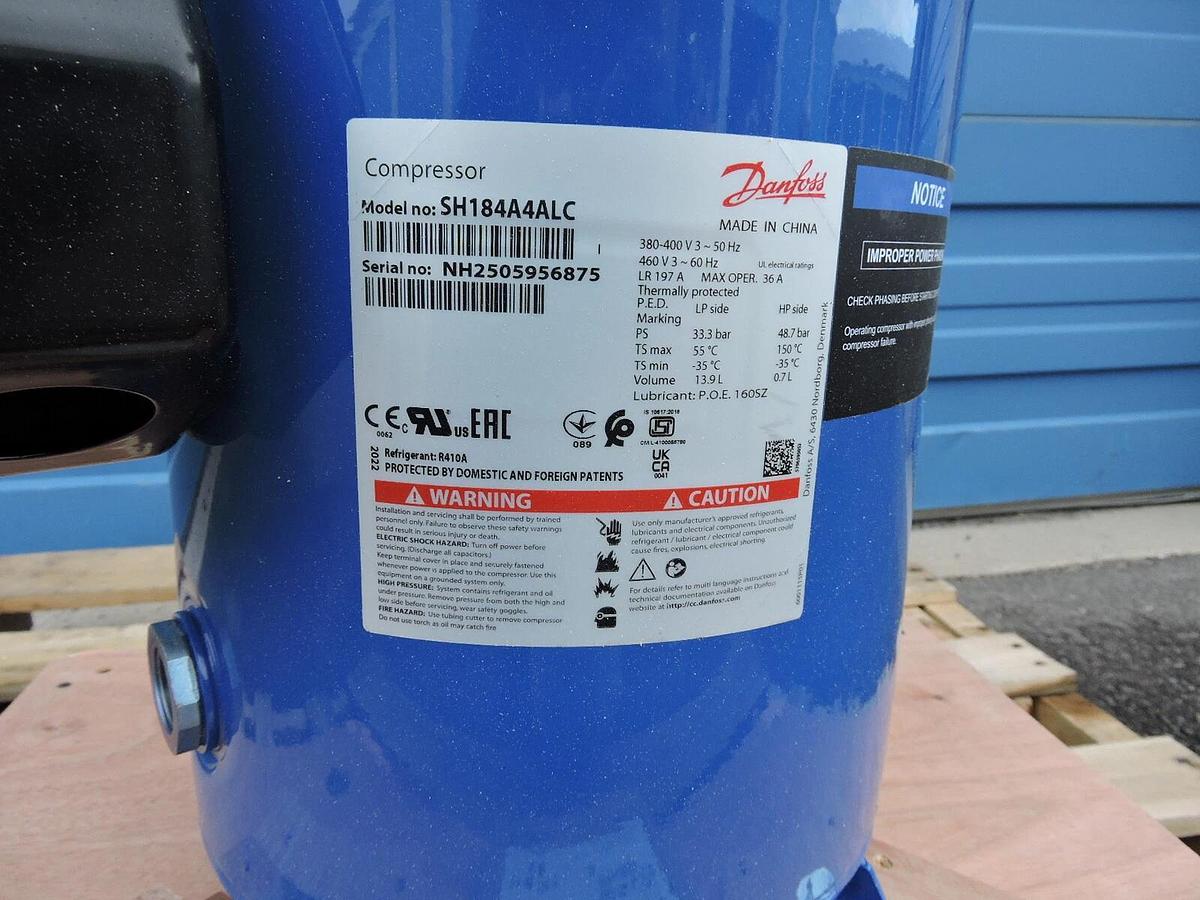 Danfoss 120H0361 Scroll compressor, SH184A4ALCI R410A NEW