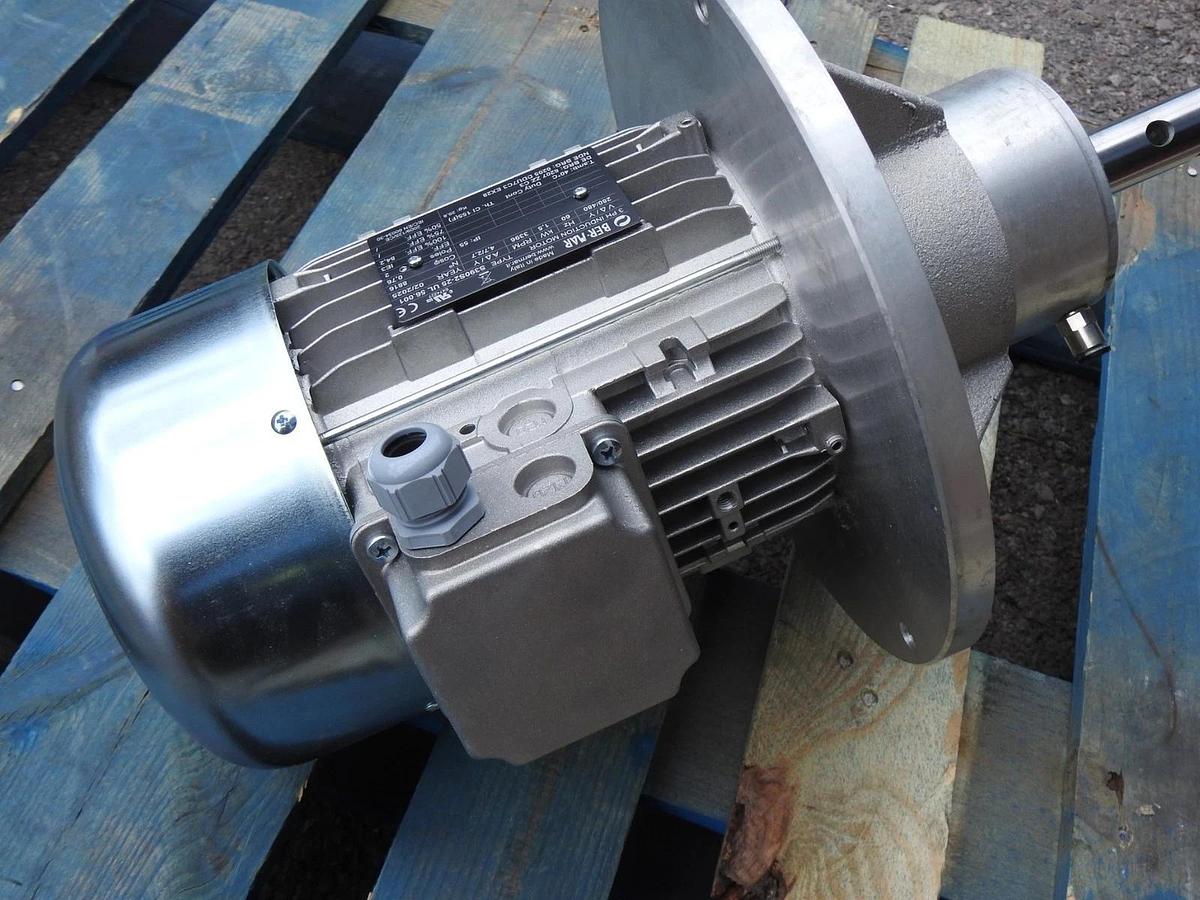 BER-MAR 3PH Induction Motor 60 Hz, 3396 RPM, 1,5 kW, 280/480 TYPE S390S2-25 NEW