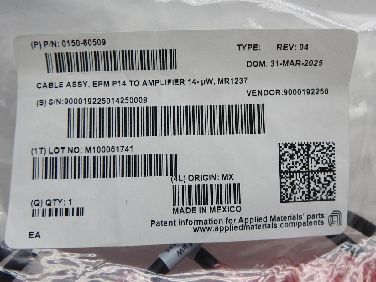 Applied Materials (AMAT) 0150-60509 CABLE ASSY EPM P14 to Amplifier 14 - GENUINE