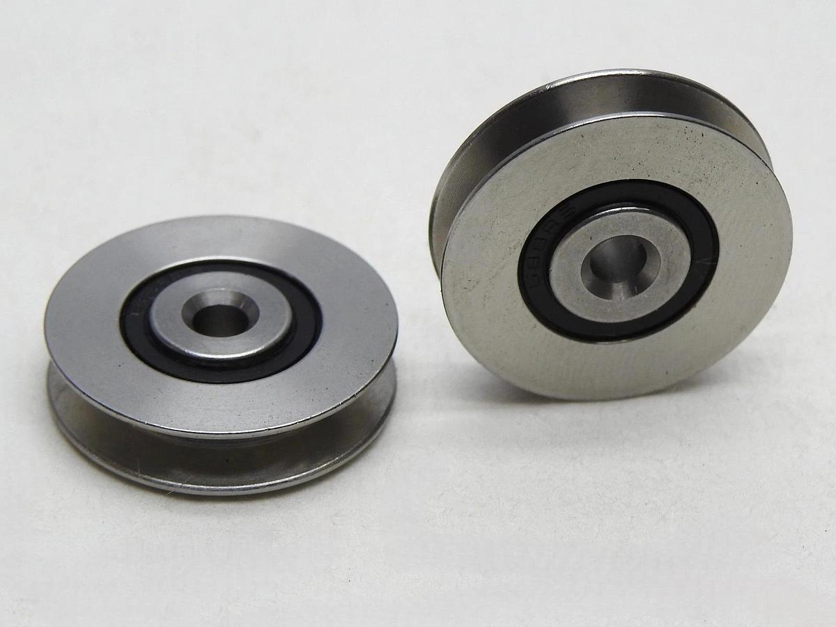 V-Groove Bearing Guide Roller Pulley Wheel 25.4mm OD x 7mm W x 3mm ID 688RS