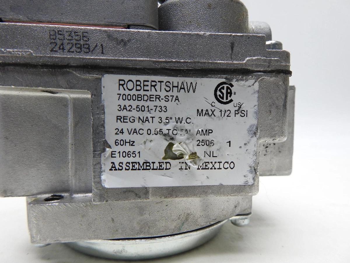Robertshaw 7000BDER-S7A GAS VALVE 24V PILOT 3A2-501-733 24VAC 7000BDER 700-056