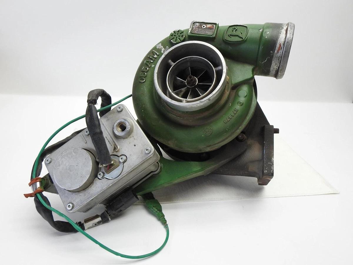 GENUINE John Deere RE523007 Combine Turbo Charger S300BV126, RE534513 + Actuator