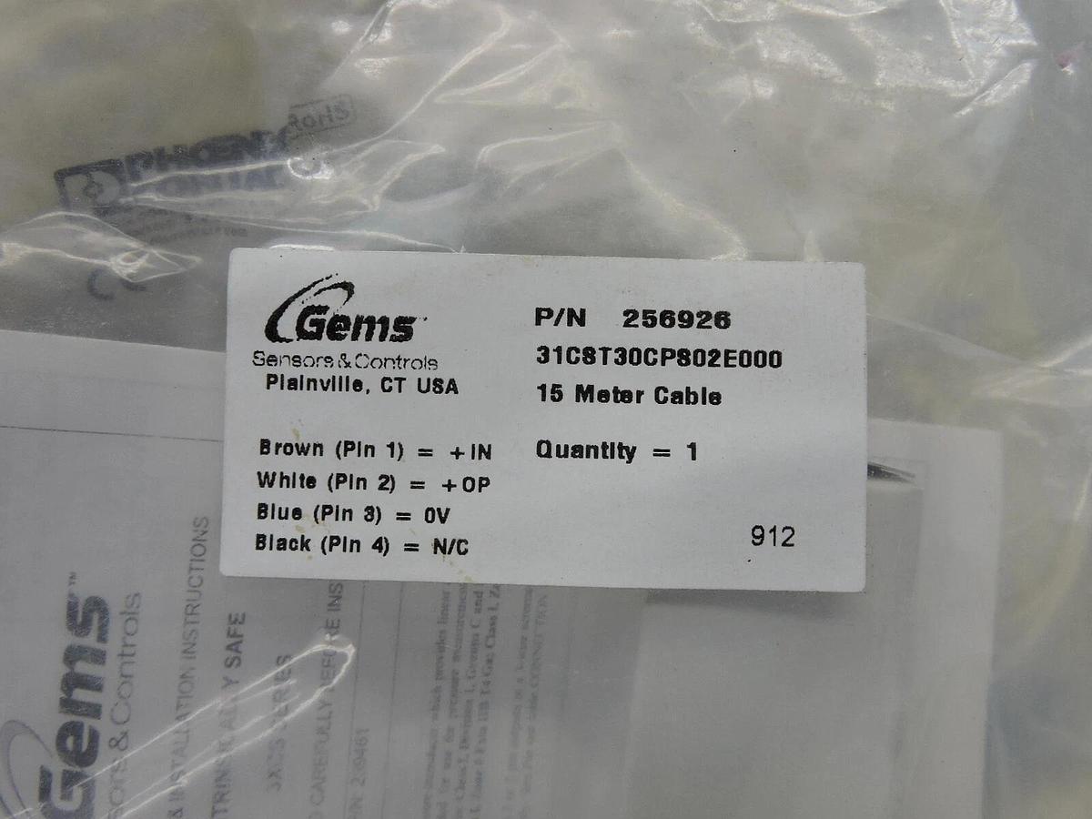 GEMS Pressure Transducer 31CST30CPS02E000 0 -3000PSI 4.5 vR Intrinsically Safe