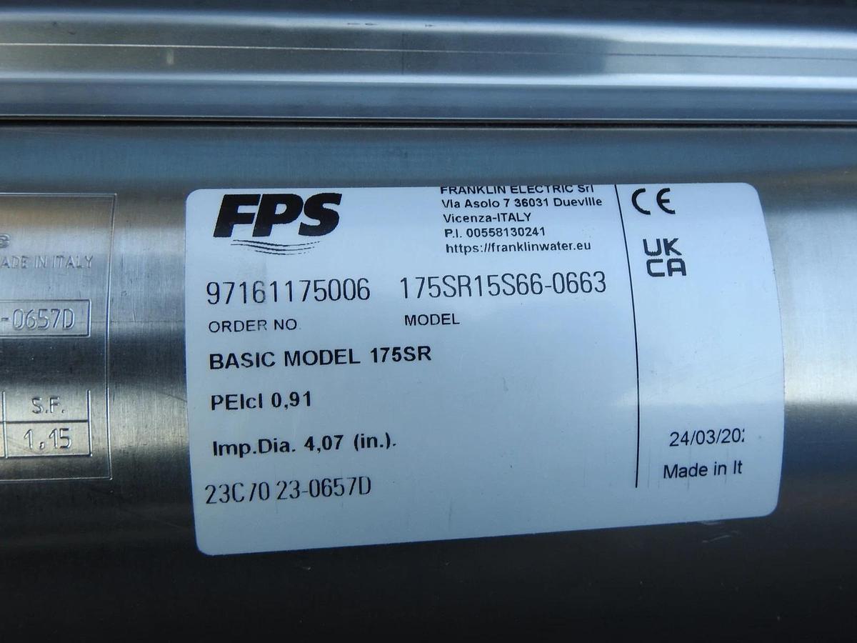FPS Franklin Electric 175SR15S66-0663 Submersible Turbine Pump 175SR 97161175006