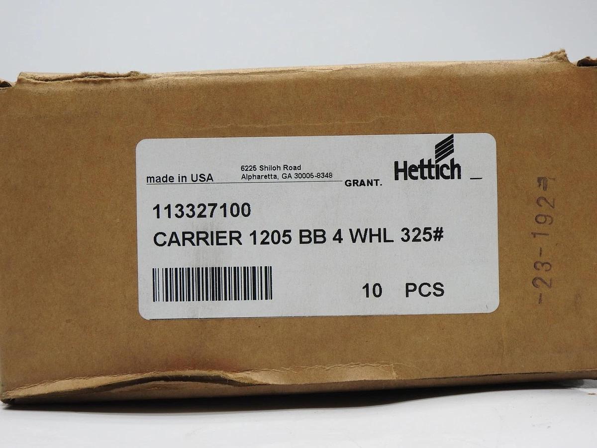10/pcs- Hettich TopLine Grant 1205 Carrier, 4 Wheels w/ Ball Bearings #1133271