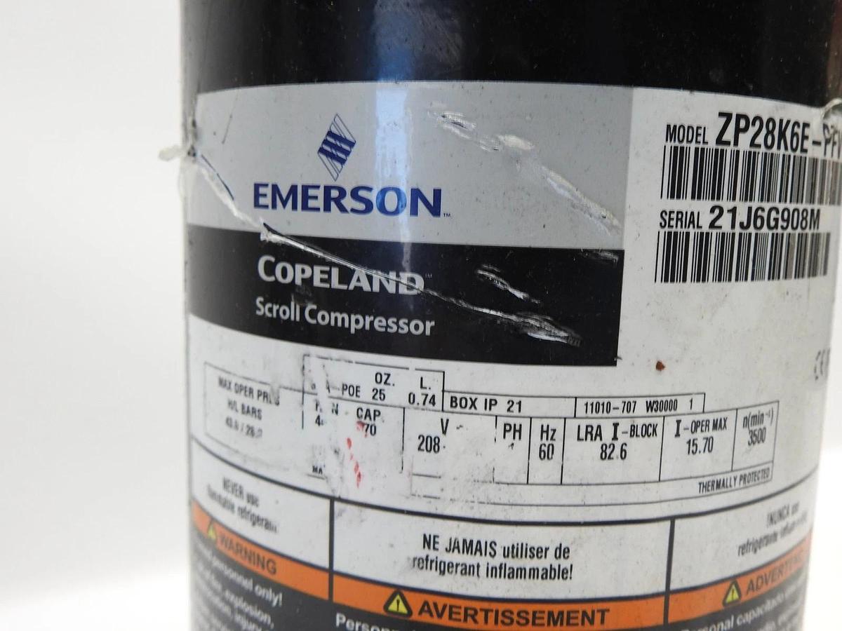 Copeland ZP28K6E-PFV-130 Central AC Scroll R-410A Compressor NEW FREIGHT DAMAGES