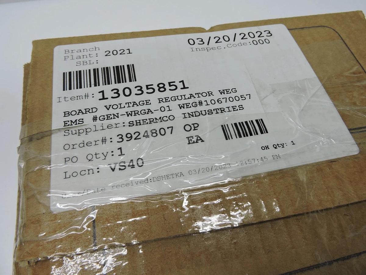 WEG Gmeyer GRTA-2D Automatic Voltage Regulator Board WEG# 10670057 - NOB NEW!