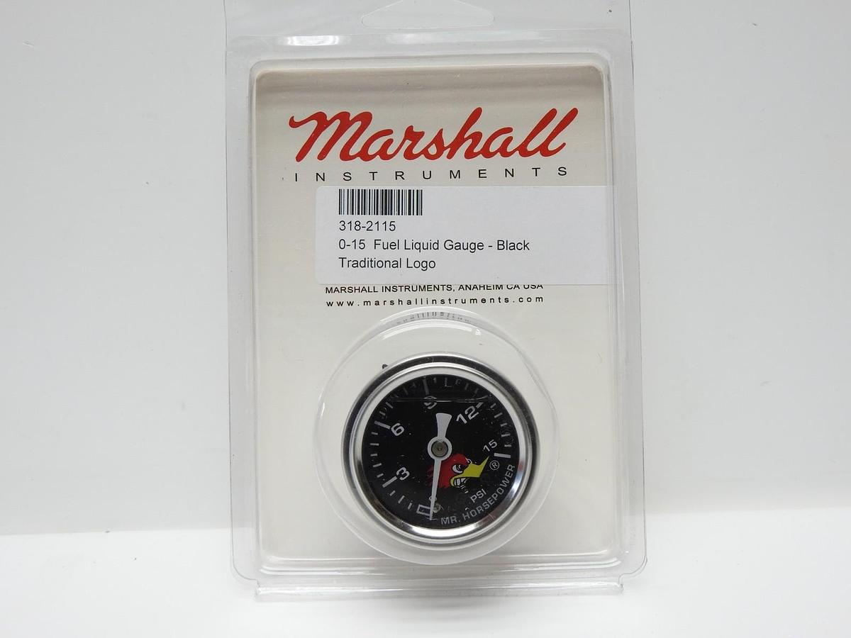 Clay Smith Cams 318-2115 Mr. Horsepower Black Fuel Pressure Gauge 0-15 PSI