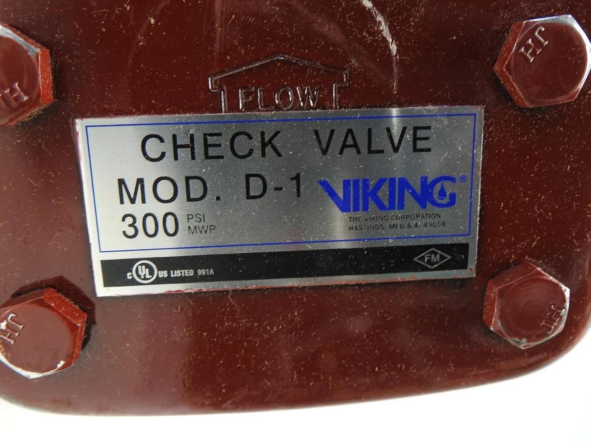Viking Model D-1 05497C 2-1/2" Swing Check Valve 300PSI - GENUINE OEM NEW
