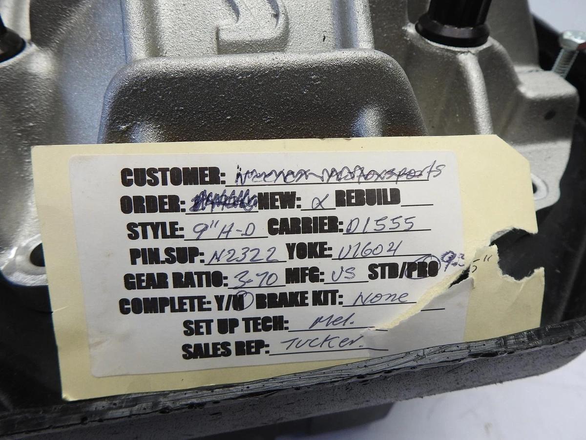 Strange 9" H.D Carrier: D1555, N2322, YOKE: U16021, 3-70 Clear Ratio - NEW!