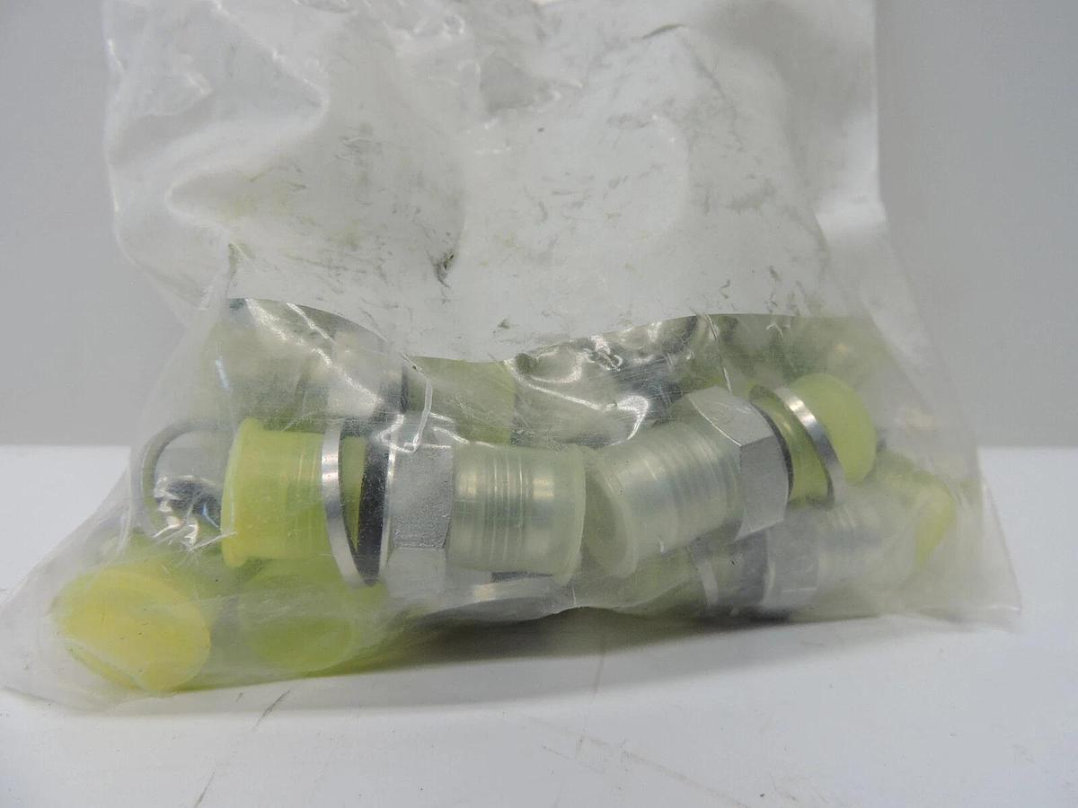 (16 Pack) GENUINE Parker 6F4OMXS Male Straight Adapter 3/8 JIC X 1/4 NEW