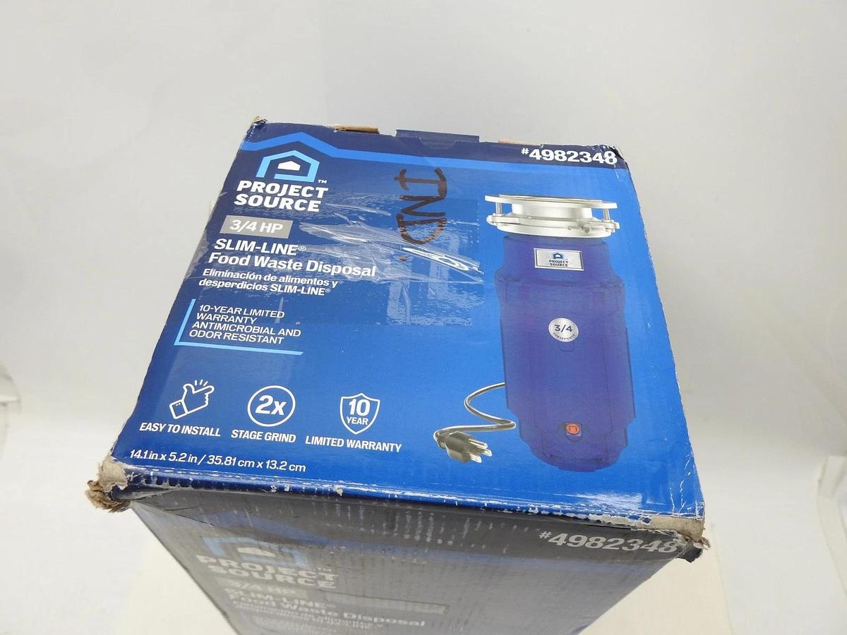 Project Source 3/4 HP Slim-line Food Waste Disposal #4982348 10-US-PSD-90-SL NEW