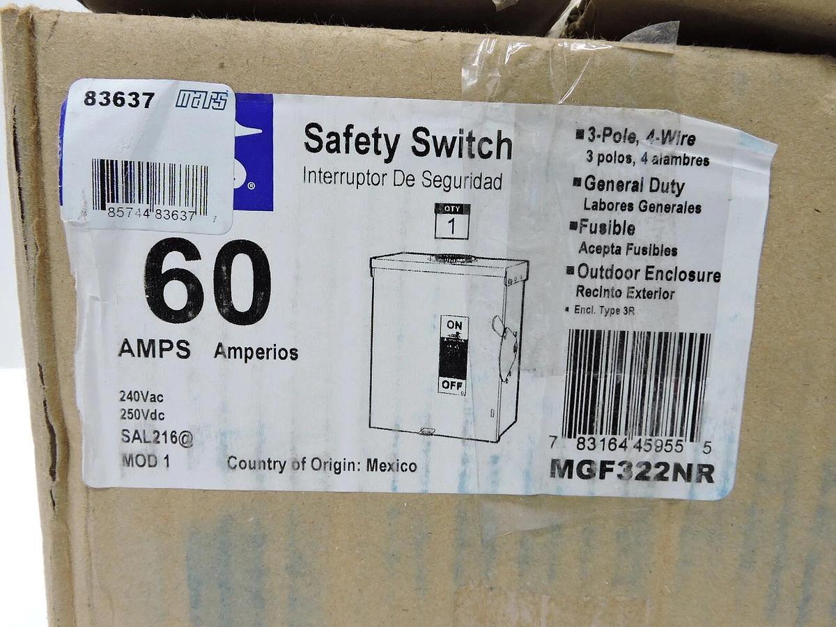 Midwest MGF322NR 60A GD DISC 3P F - NOB NEW!