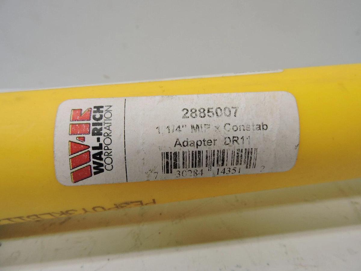 Wal-Rich 2885007 1 1/4¡± IPS Con-Stab Male Adapter (SDR-11) - NEW!
