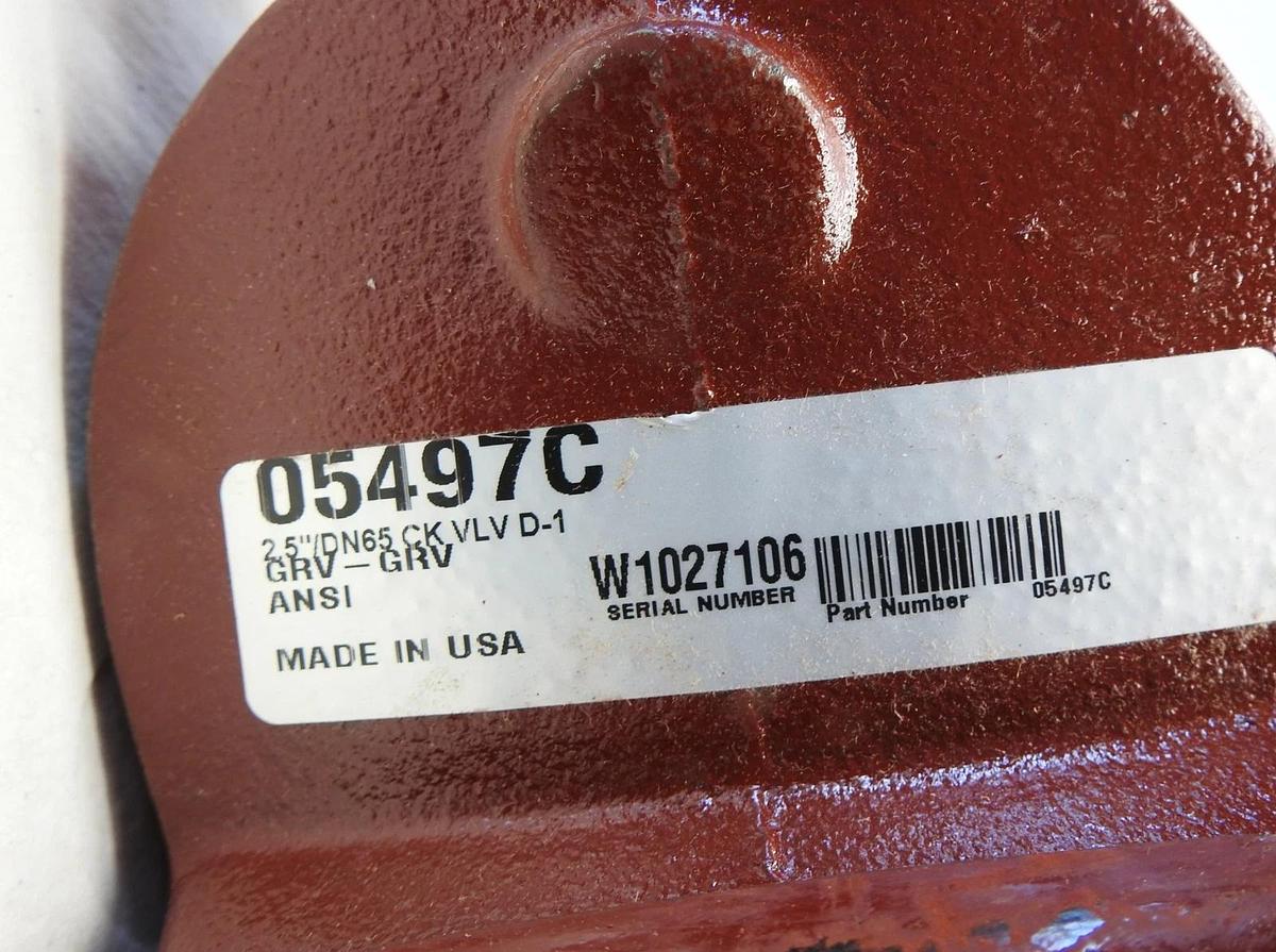 Viking Model D-1 05497C 2-1/2" Swing Check Valve 300PSI - GENUINE OEM NEW