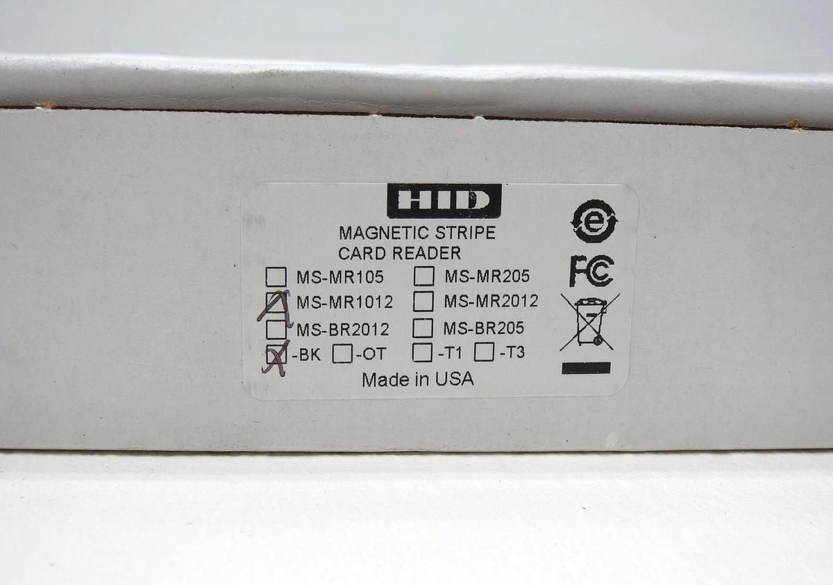 HID / Mercury Security MS-MR1012 BK Magnetic Stripe Card Reader MR1012BK - NEW!