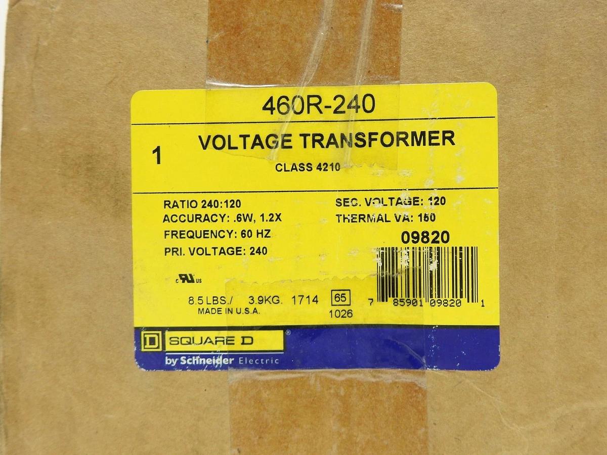 Square D 460R-240 Voltage Transformer Class 4210 - GENUINE NEW!
