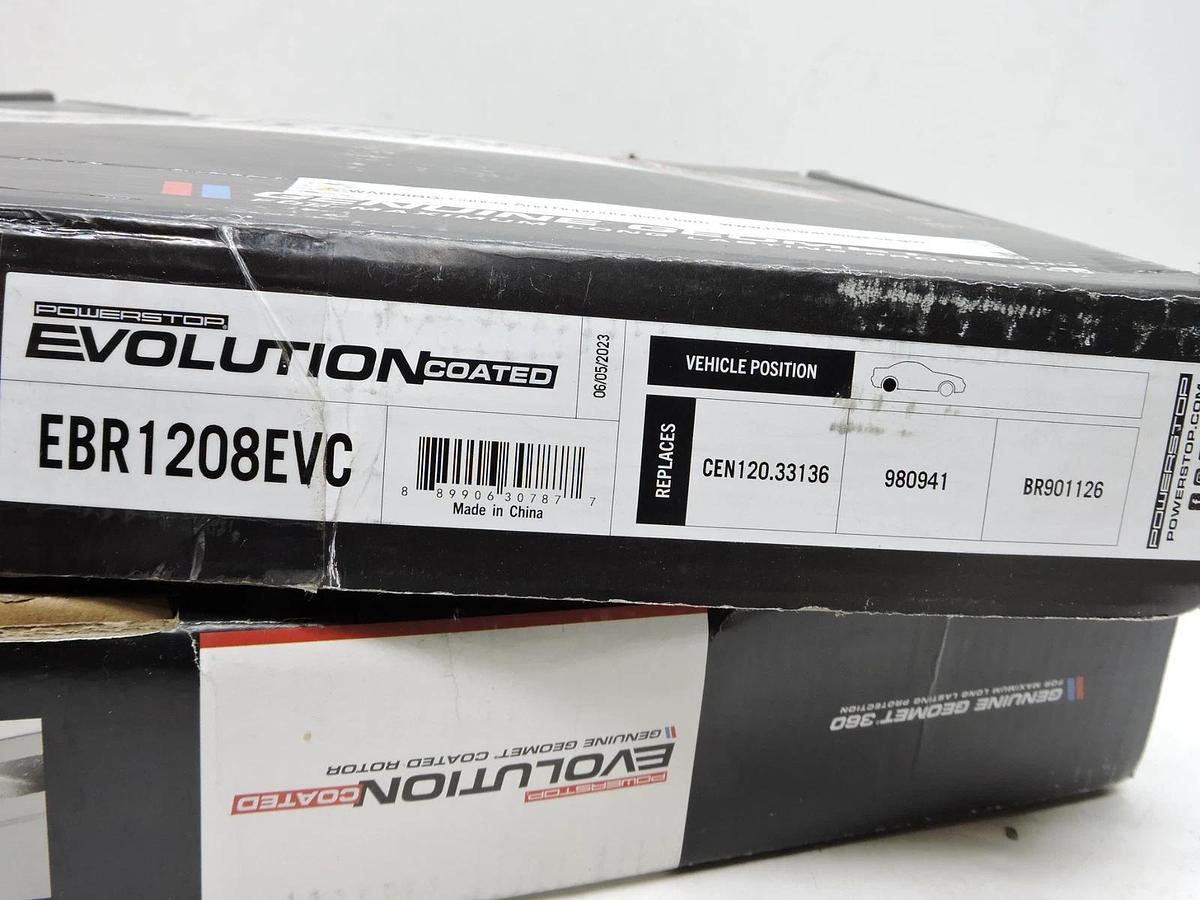 2pk - Powerstop EBR1208EVC replaces CEN120.33136, 980941, BR901126 AUDI A4 11-17