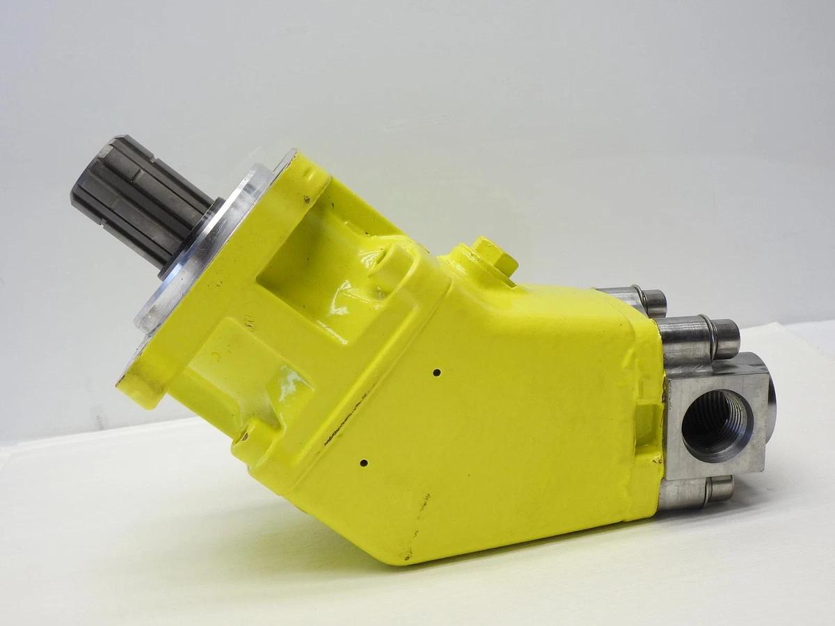 GENUINE Parker F1-30 Hydraulic Motor w/ Modified 4 Port Adapter Bent Axial F1 30