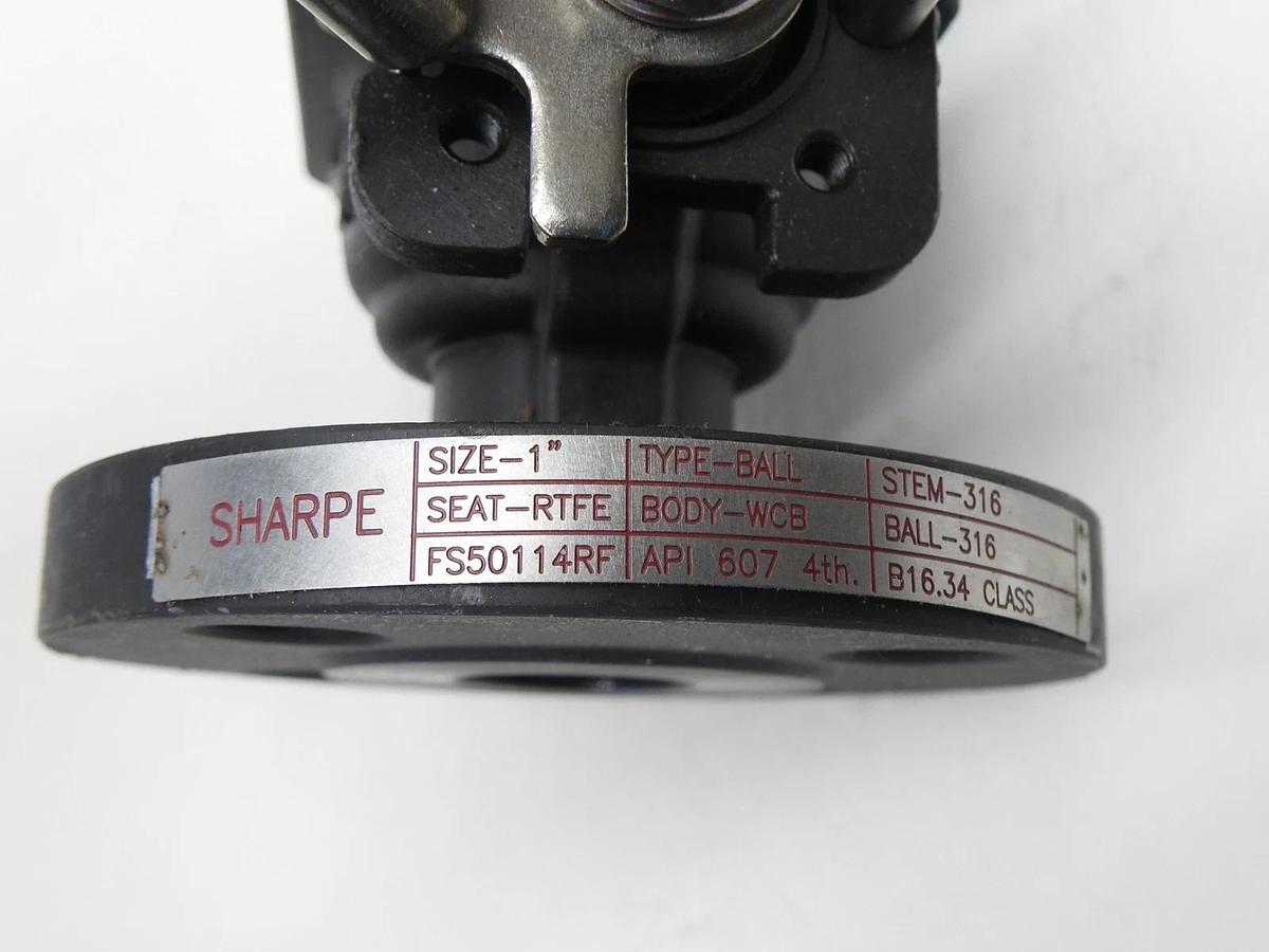 SHARPE 1" Ball Valve WCB, RTFE FS50114RF 316 - NEW