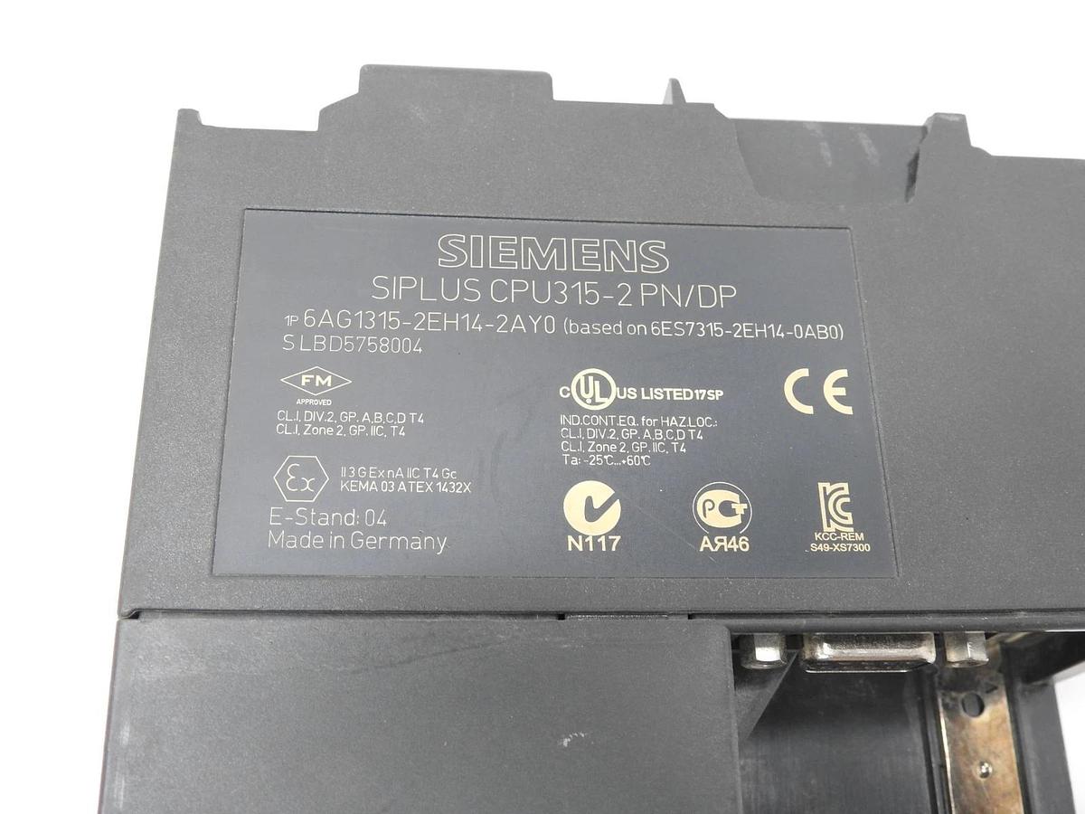 NEW PULL - Siemens SIPLUS CPU315-2 P/N/DP (6AG1315-2EH14-2AY0)