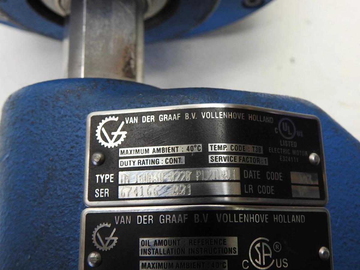 Van Der Graff TM160A30-0220 PL2TBRH Drum Motor TM160A30 TM160-30 - NOB NEW!