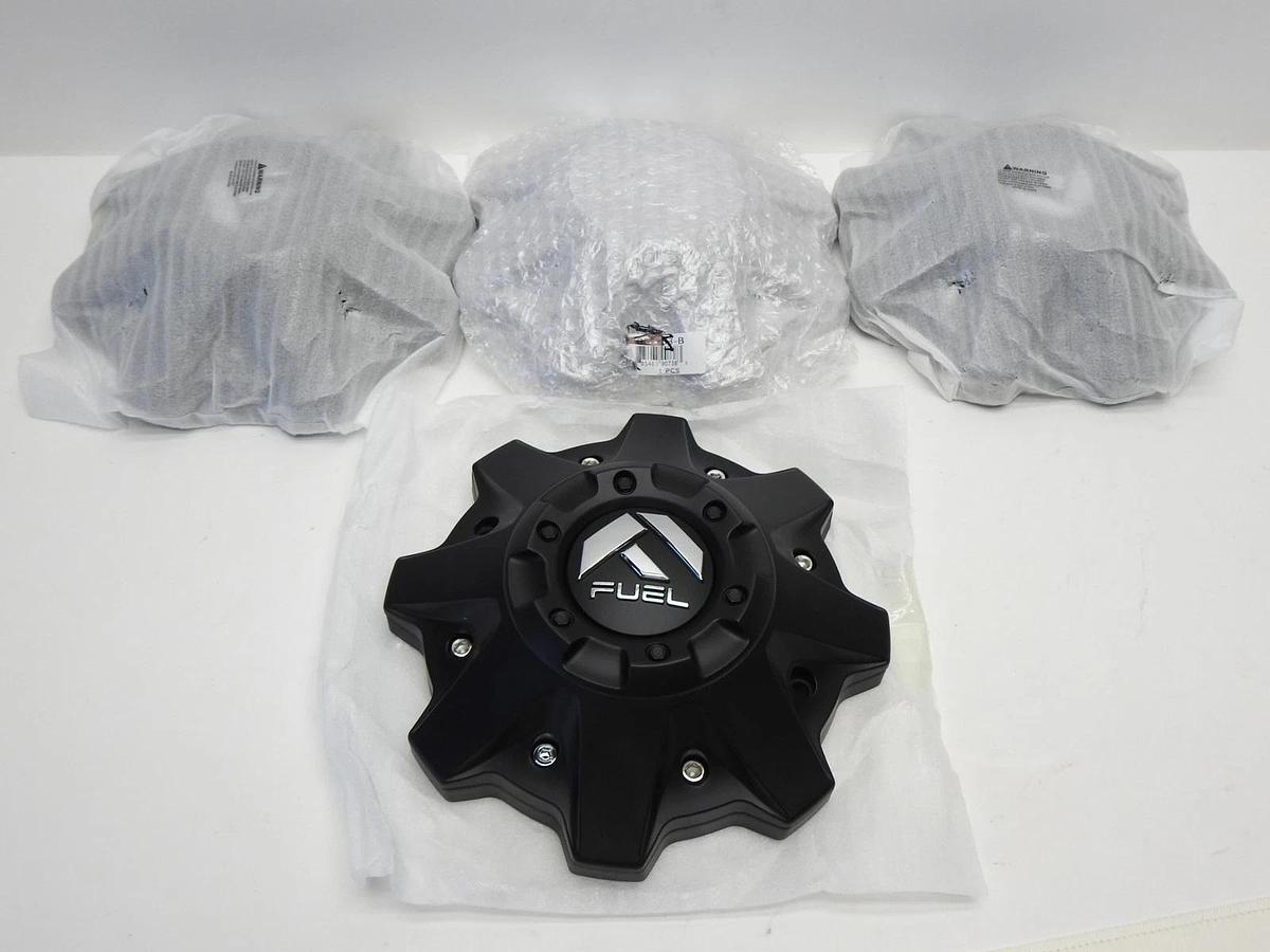 (4 PACK) Fuel Offroad 1002-53B Cap M-447 Black 8 Lug Wheel Center Cap - OEM NEW!